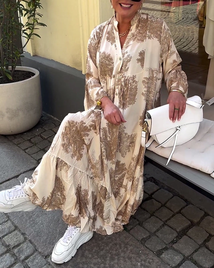 UMIKA | FLORAL V-NECK MAXI DRESS