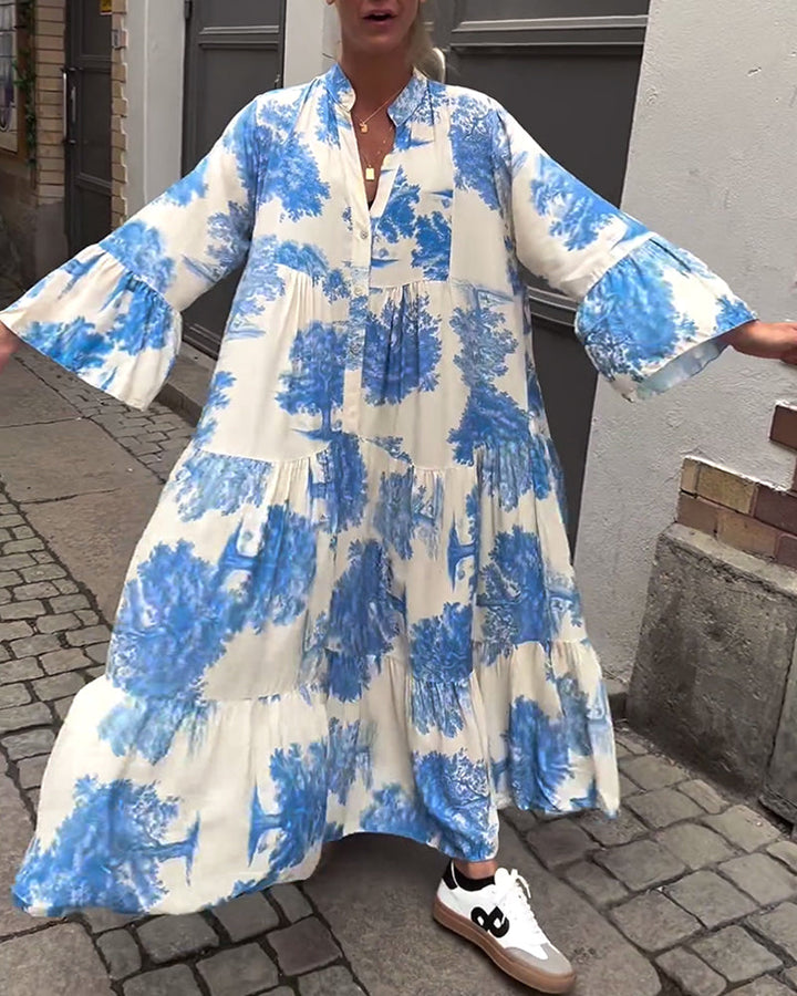 UMIKA | FLORAL V-NECK MAXI DRESS