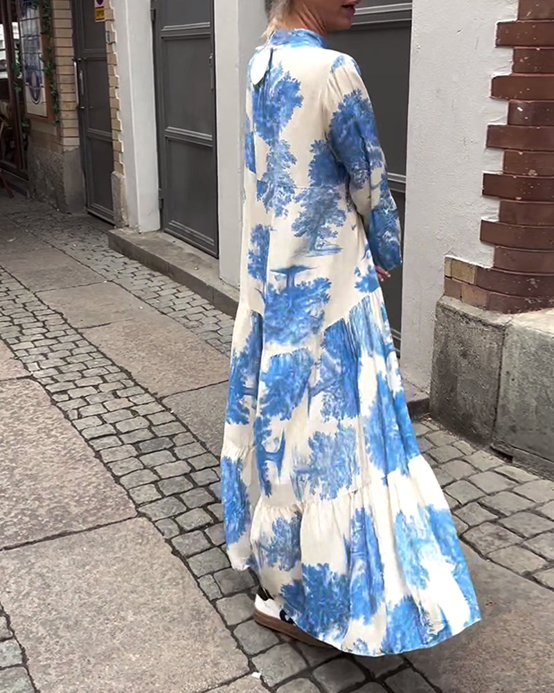 UMIKA | FLORAL V-NECK MAXI DRESS