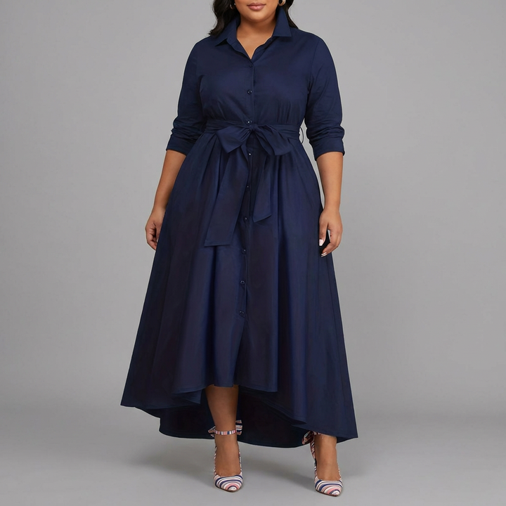 Marianne | Holiday Perfect Button-Front Maxi Dress