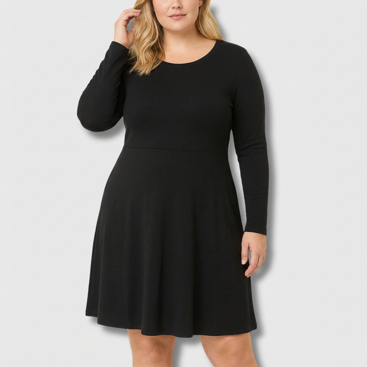 Ava | Classic Long-Sleeve Fit & Flare Dress