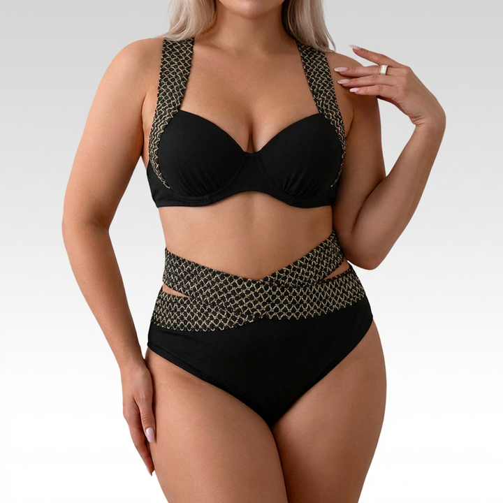 Sarena | Your tummy-shaping bikini set with a stylish V-neck