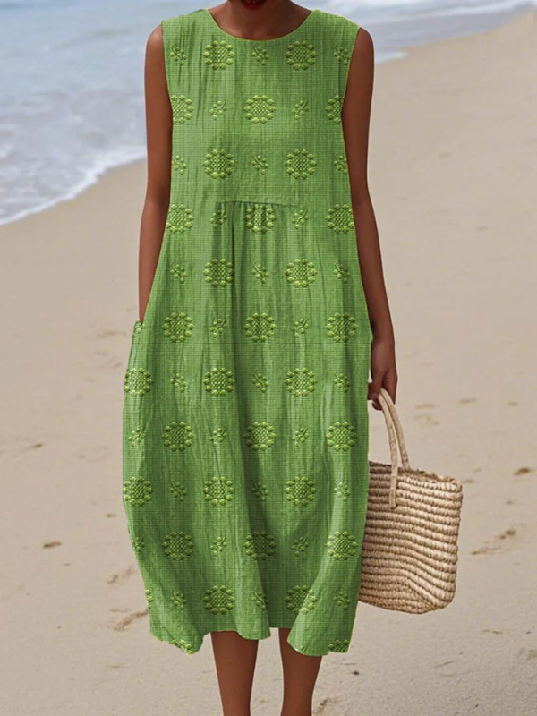 Sara™ Pattern Midi Dress