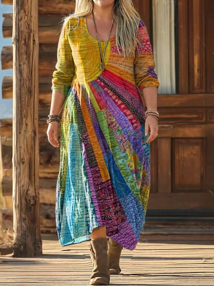 Azura - Printed Bohemian Dress