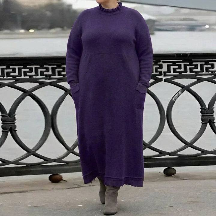Mara Knitted Maxi Dress – Cozy Long Sleeve Oversized Winter Dress