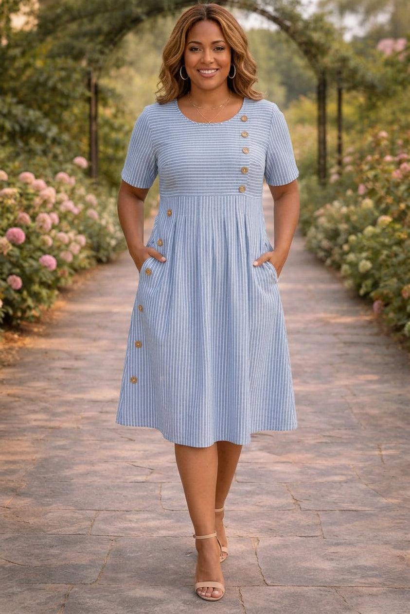 Wanda™ Striped Midi Dress