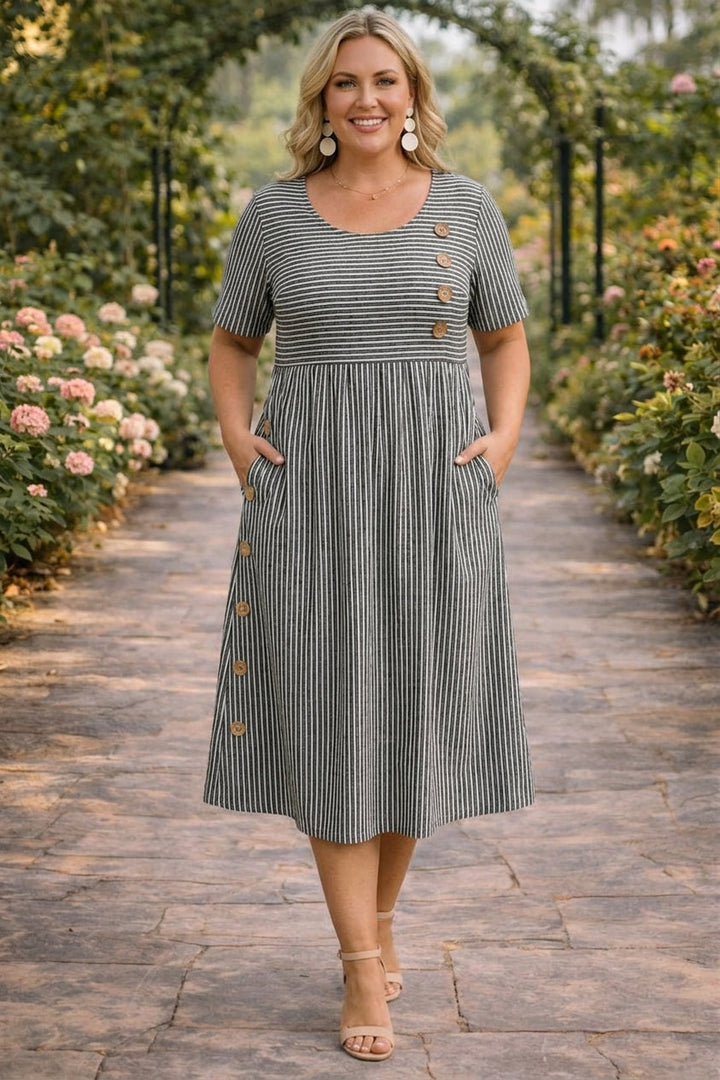 Wanda™ Striped Midi Dress