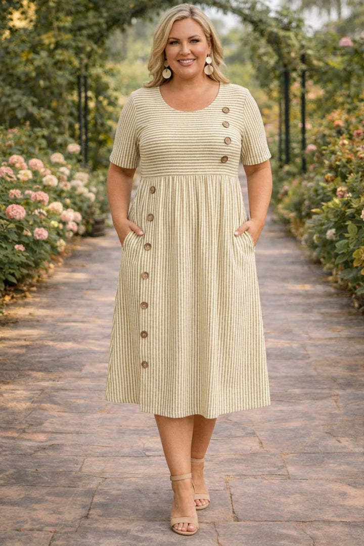 Wanda™ Striped Midi Dress