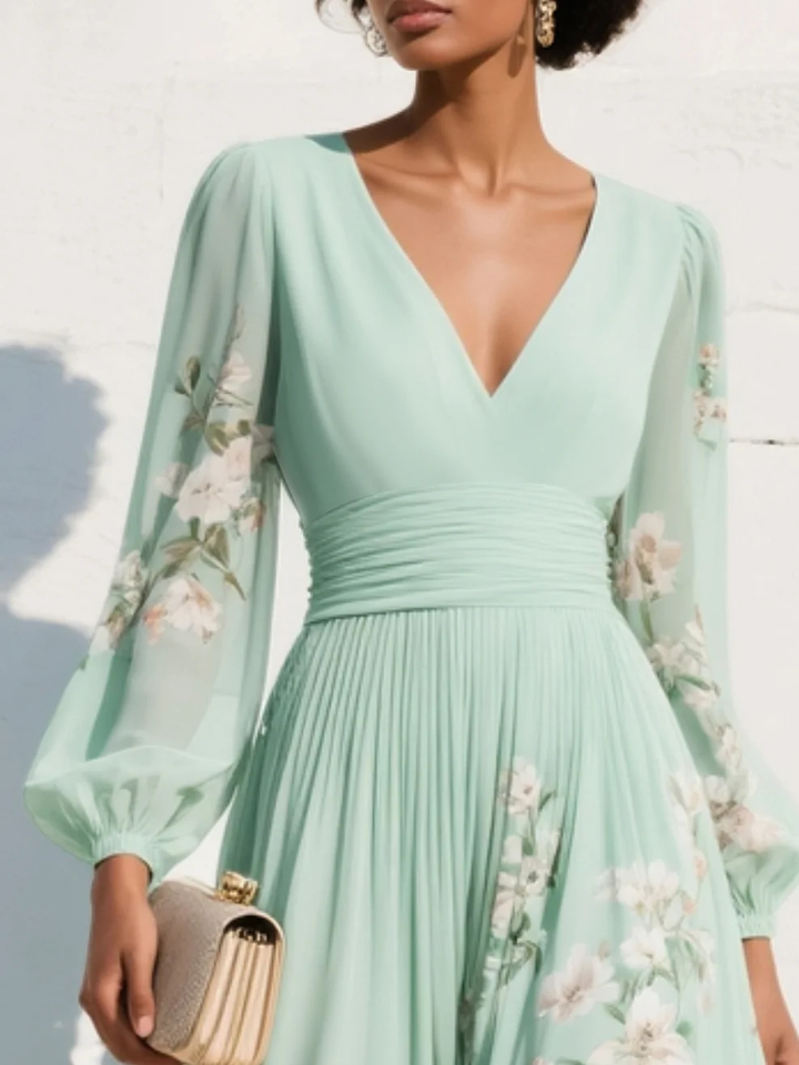 ANGELA | ELEGANT FLORAL MAXI DRESS