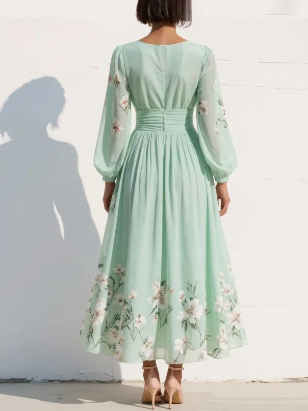 ANGELA | ELEGANT FLORAL MAXI DRESS