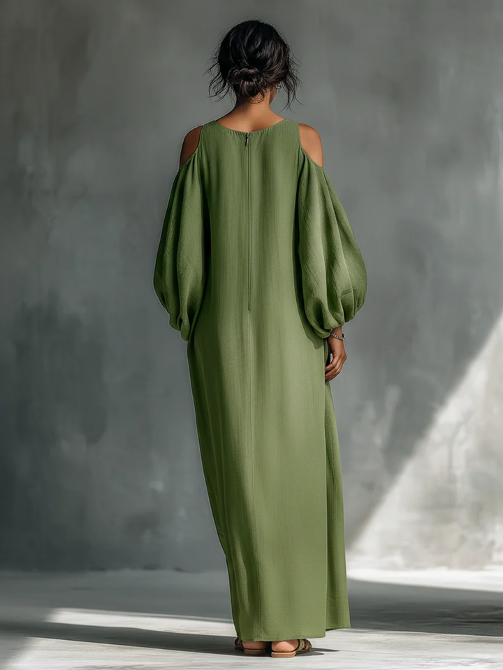 Susana | Maxi Fluid Dress with Off-the-Shoulder Design