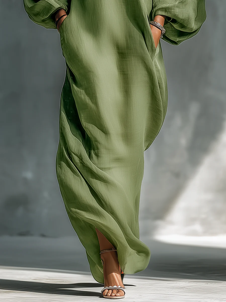 Susana | Maxi Fluid Dress with Off-the-Shoulder Design
