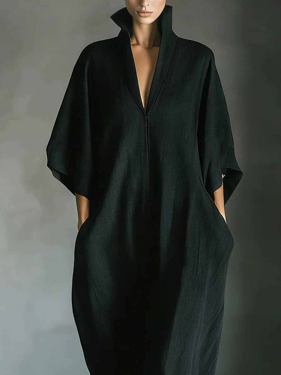 black kimono sleeve maxi dress Petite Kimono Sleeve Crepe Gown