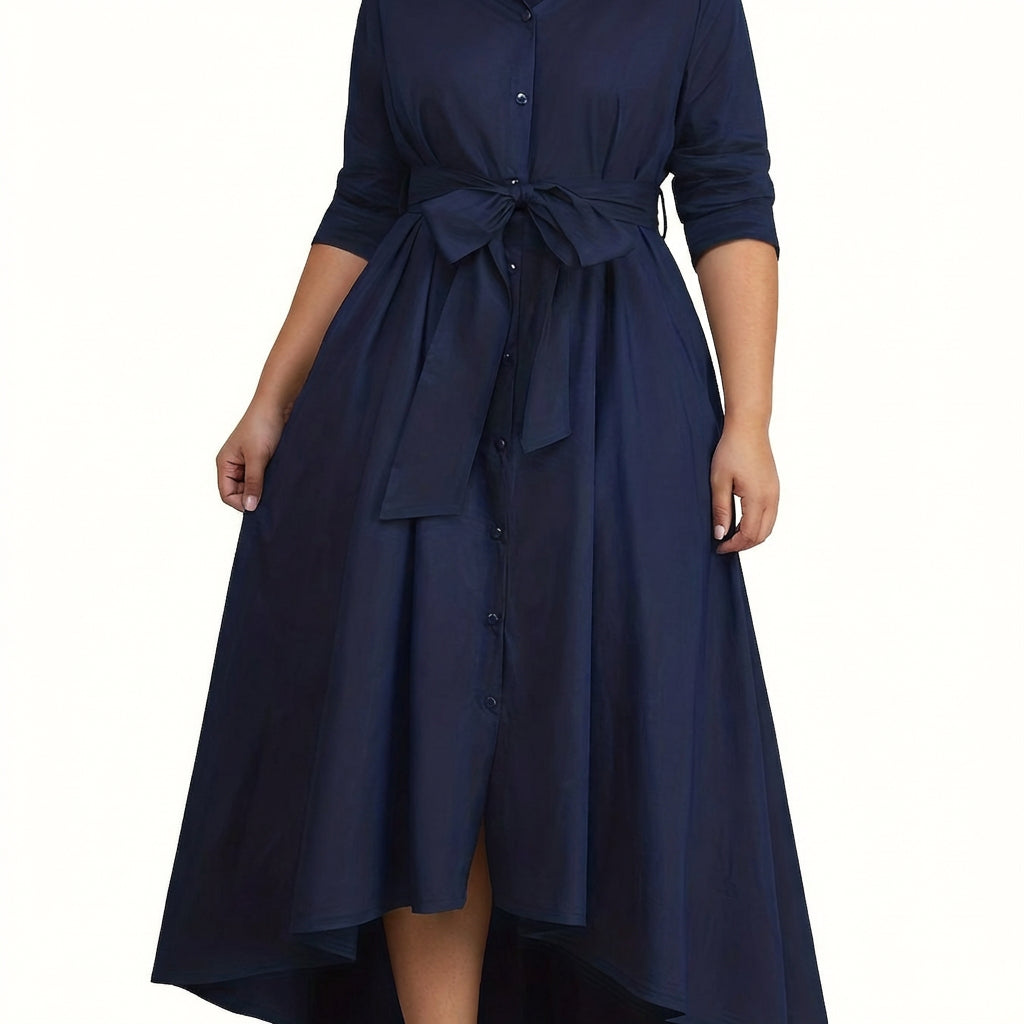 Marianne | Holiday Perfect Button-Front Maxi Dress