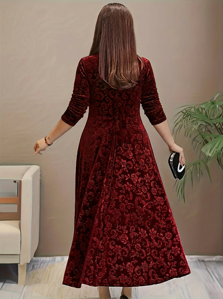 Dorothy | Elegant Patterned Maxi Dress