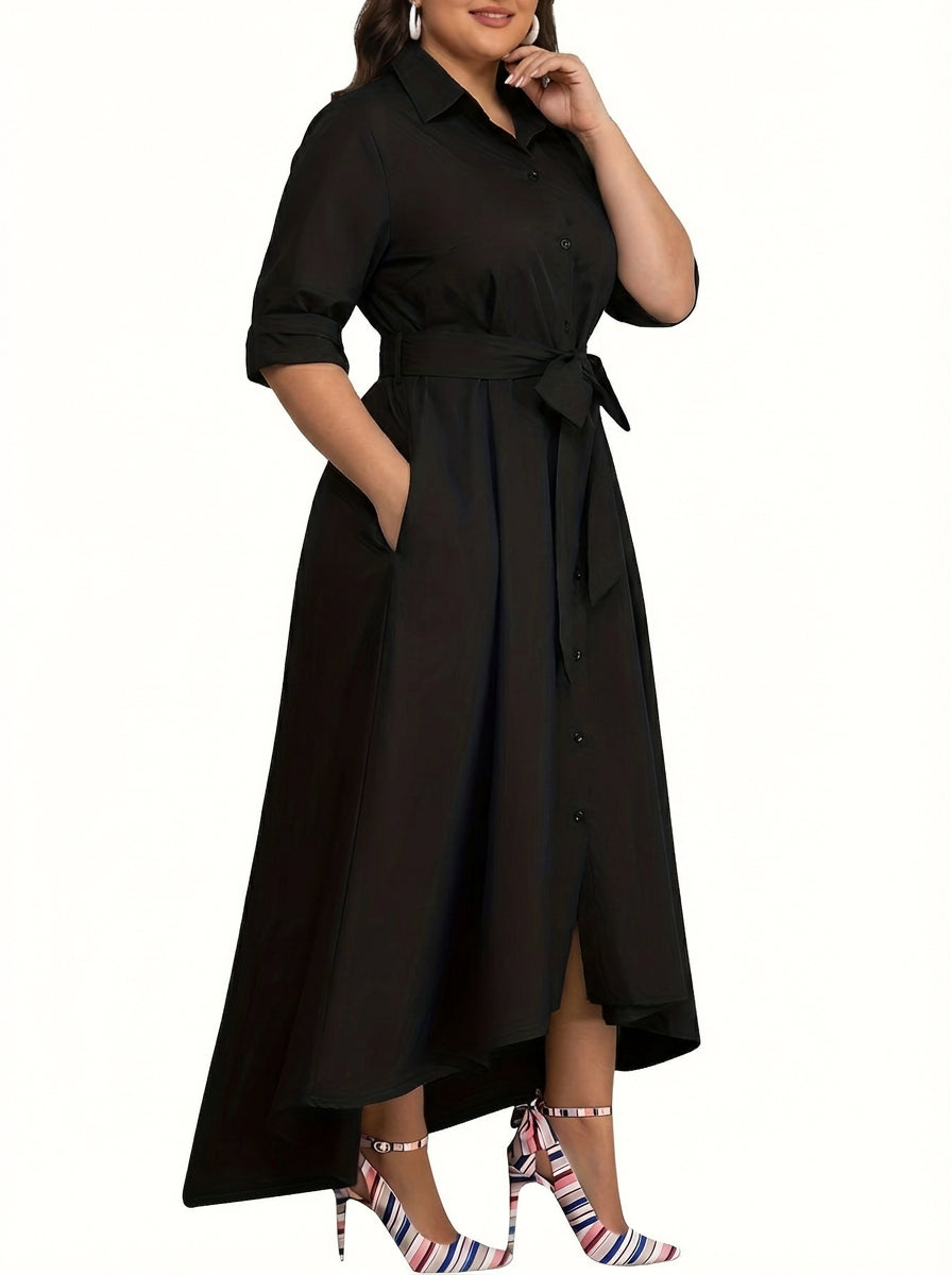 Marianne | Holiday Perfect Button-Front Maxi Dress