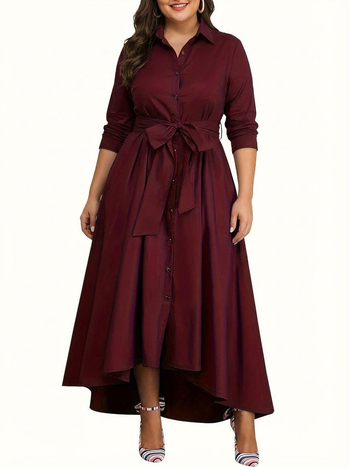 Marianne | Holiday Perfect Button-Front Maxi Dress