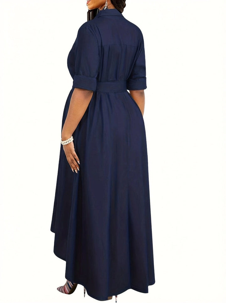 Marianne | Holiday Perfect Button-Front Maxi Dress