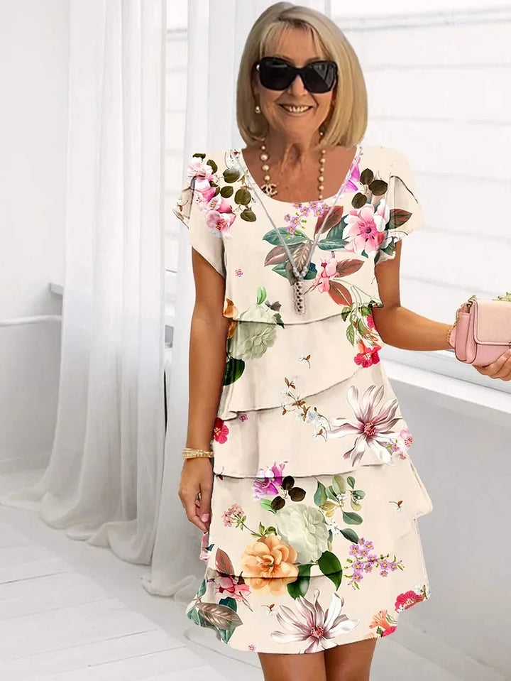 Loretta | Floral Pleated Dress