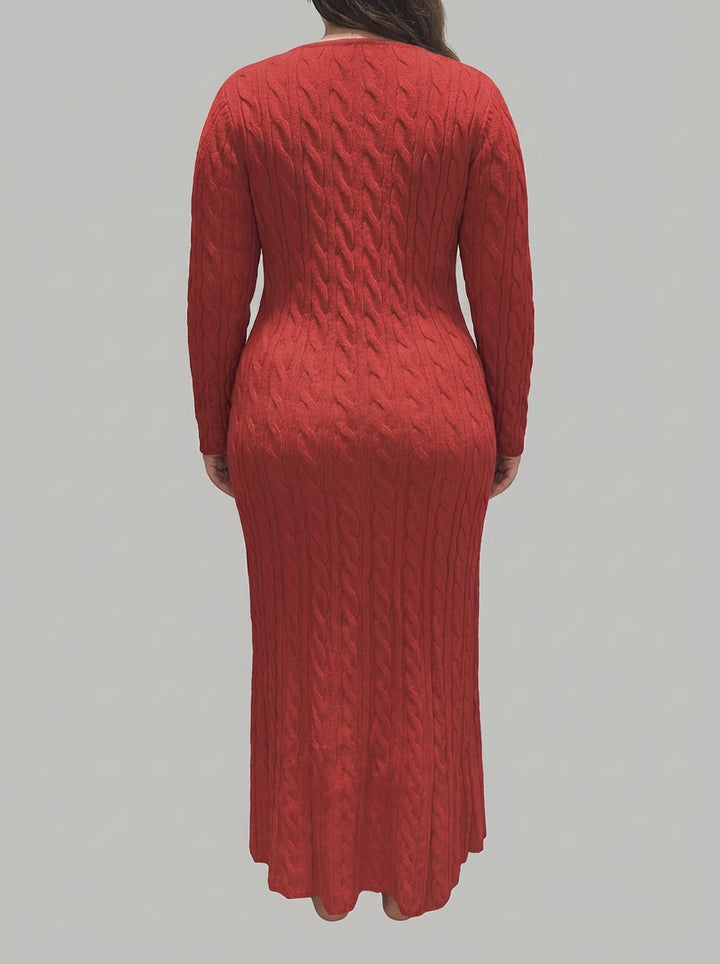 Evelyn | Cozy Cable-Knit Maxi Dress