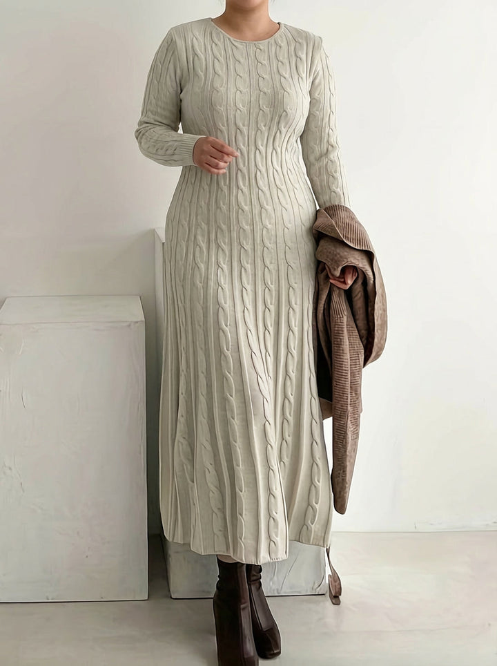 Evelyn | Cozy Cable-Knit Maxi Dress