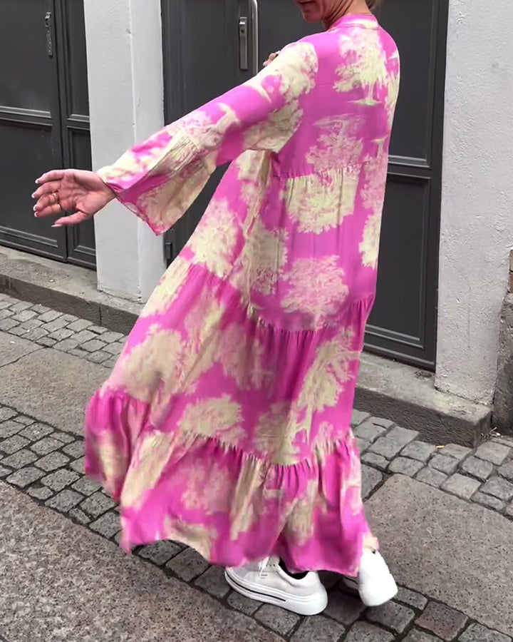 UMIKA | FLORAL V-NECK MAXI DRESS