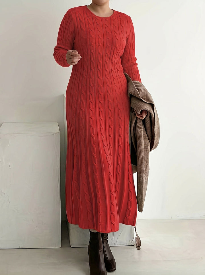 Evelyn | Cozy Cable-Knit Maxi Dress