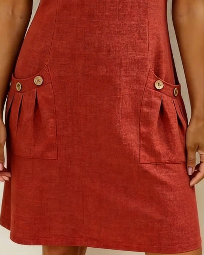 SANDRA | ELEGANT MIDI DRESS WITH ZIP