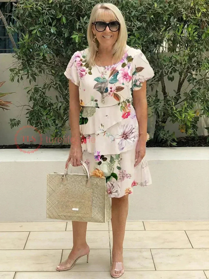 Loretta | Floral Pleated Dress
