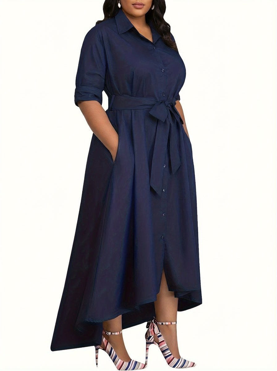 Marianne | Holiday Perfect Button-Front Maxi Dress