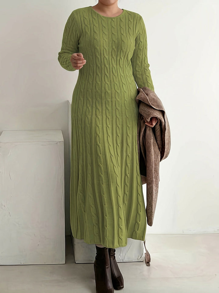 Evelyn | Cozy Cable-Knit Maxi Dress