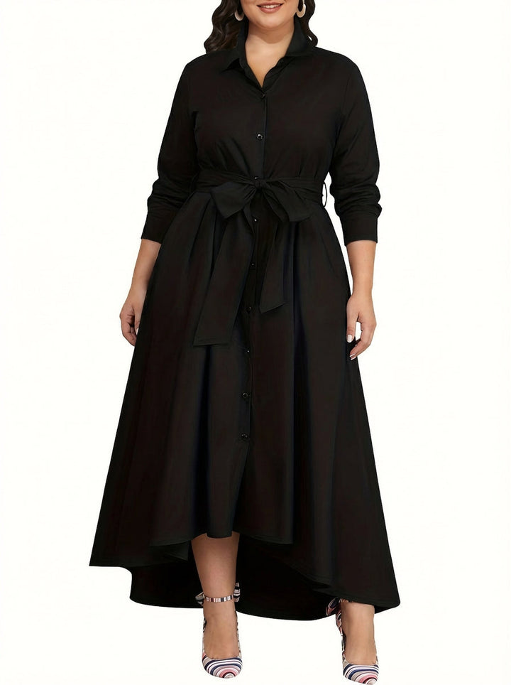 Marianne | Holiday Perfect Button-Front Maxi Dress