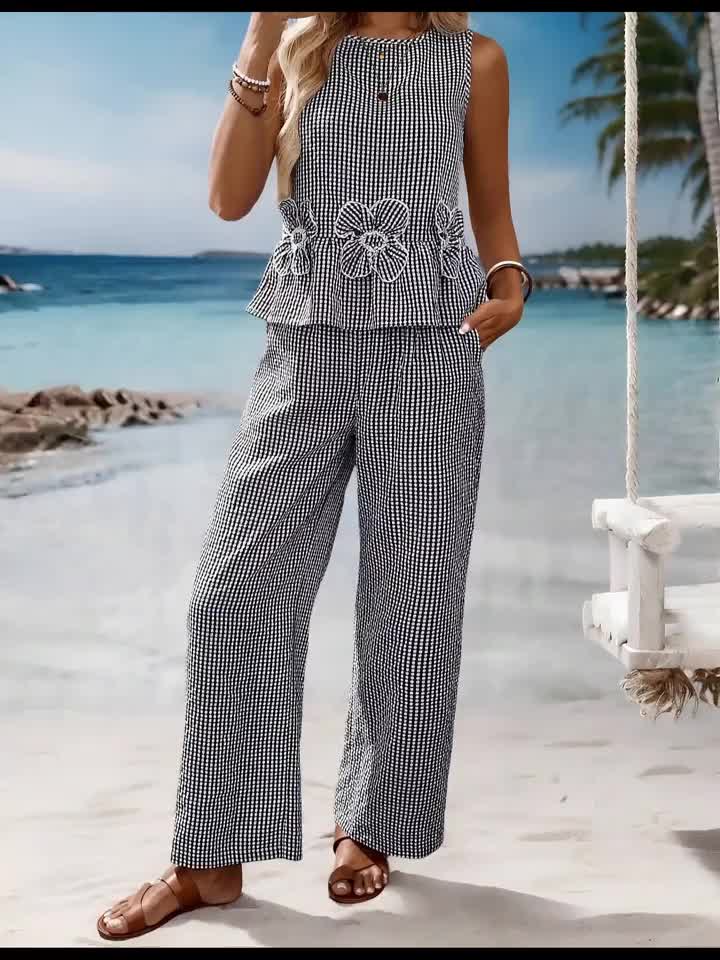 Megan | Elegant Gingham Set