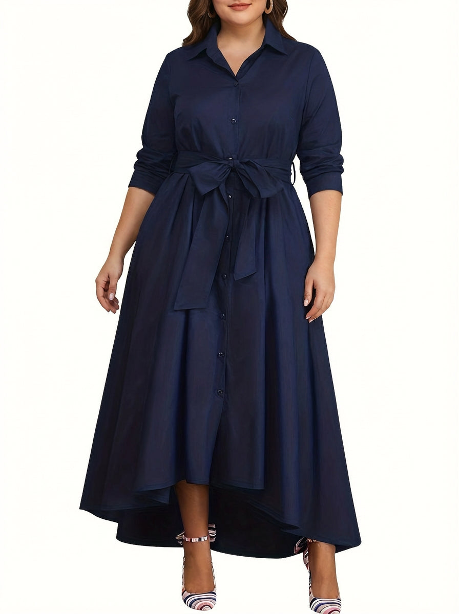 Marianne | Holiday Perfect Button-Front Maxi Dress