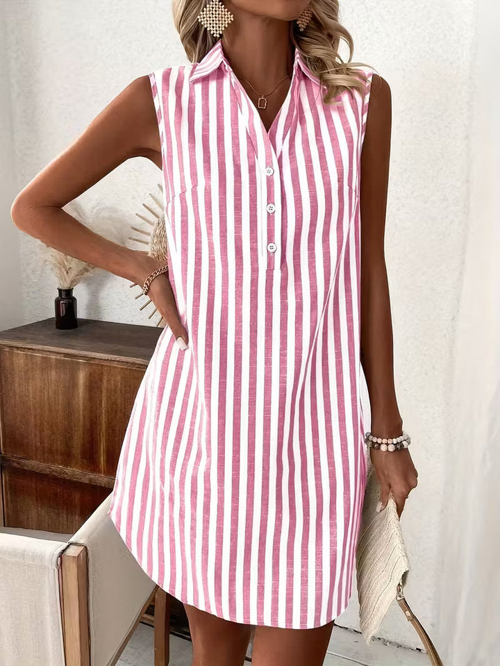 striped shirt dress sleeveless Frenzi