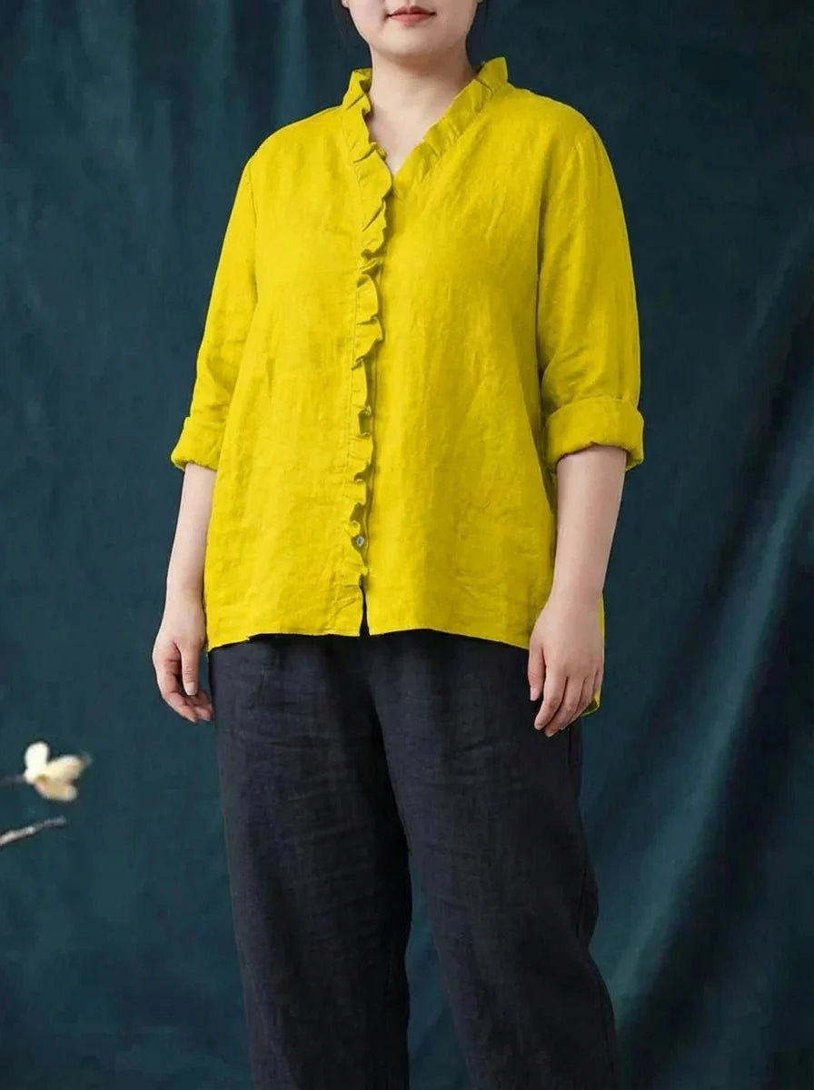 Eline | Elegant Linen Summer Blouse