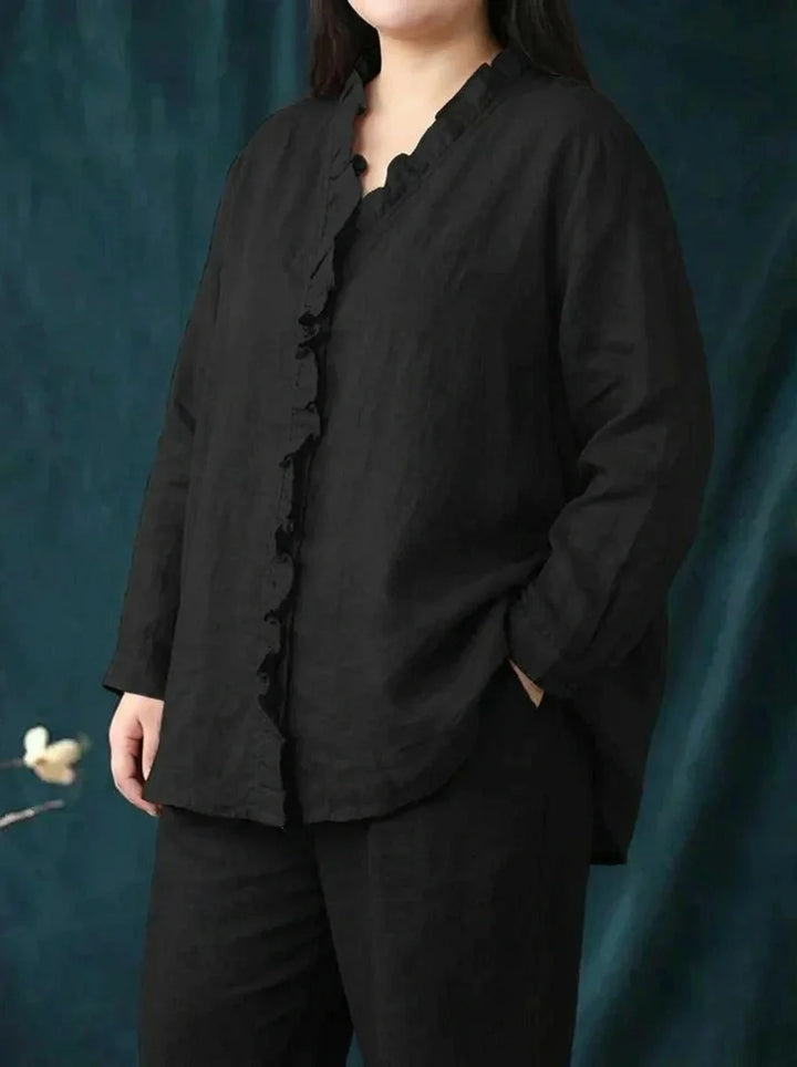 Eline | Elegant Linen Summer Blouse