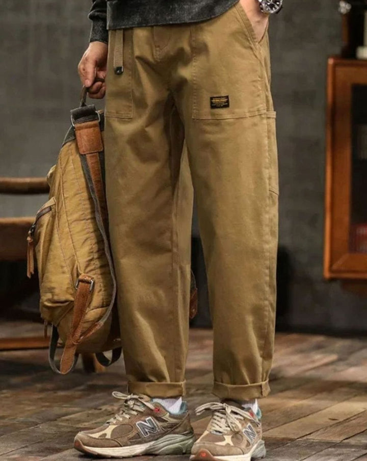 Men's Classic Relaxed-Fit Straight-Leg Cargo Pants - Khaki