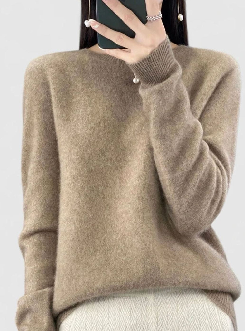 Men's Relaxed-Fit Crew-Neck Comfortable Sweater
