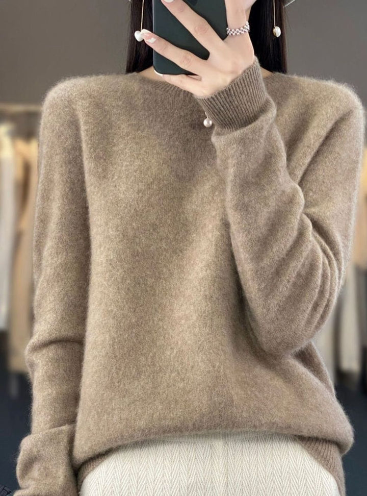 Men's Relaxed-Fit Crew-Neck Comfortable Sweater - Camel