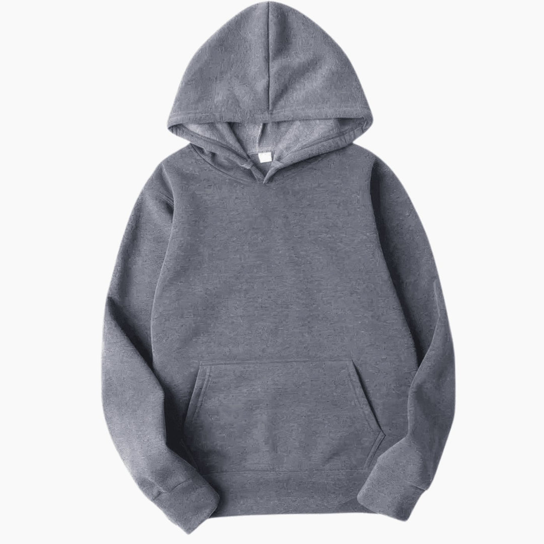 Men's Relaxed-Fit Solid Long Sleeve Hoodie Sweatshirt