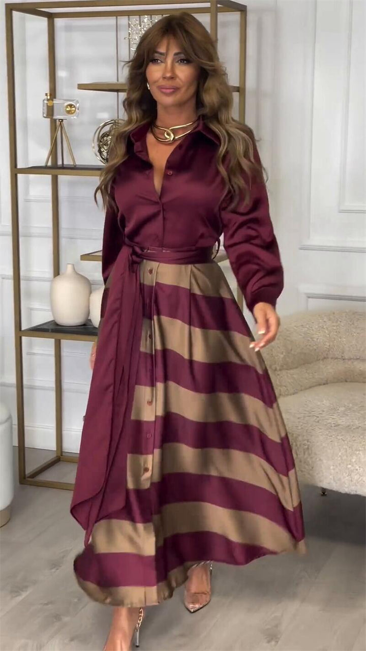 ANNABEL | ELEGANT TIE-WAIST MAXI DRESS