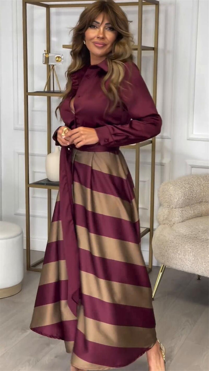 ANNABEL | ELEGANT TIE-WAIST MAXI DRESS