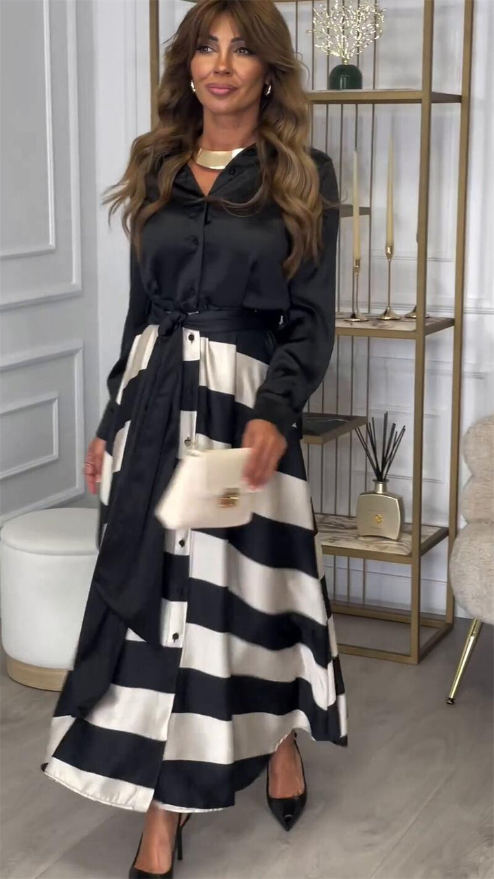 ANNABEL | ELEGANT TIE-WAIST MAXI DRESS