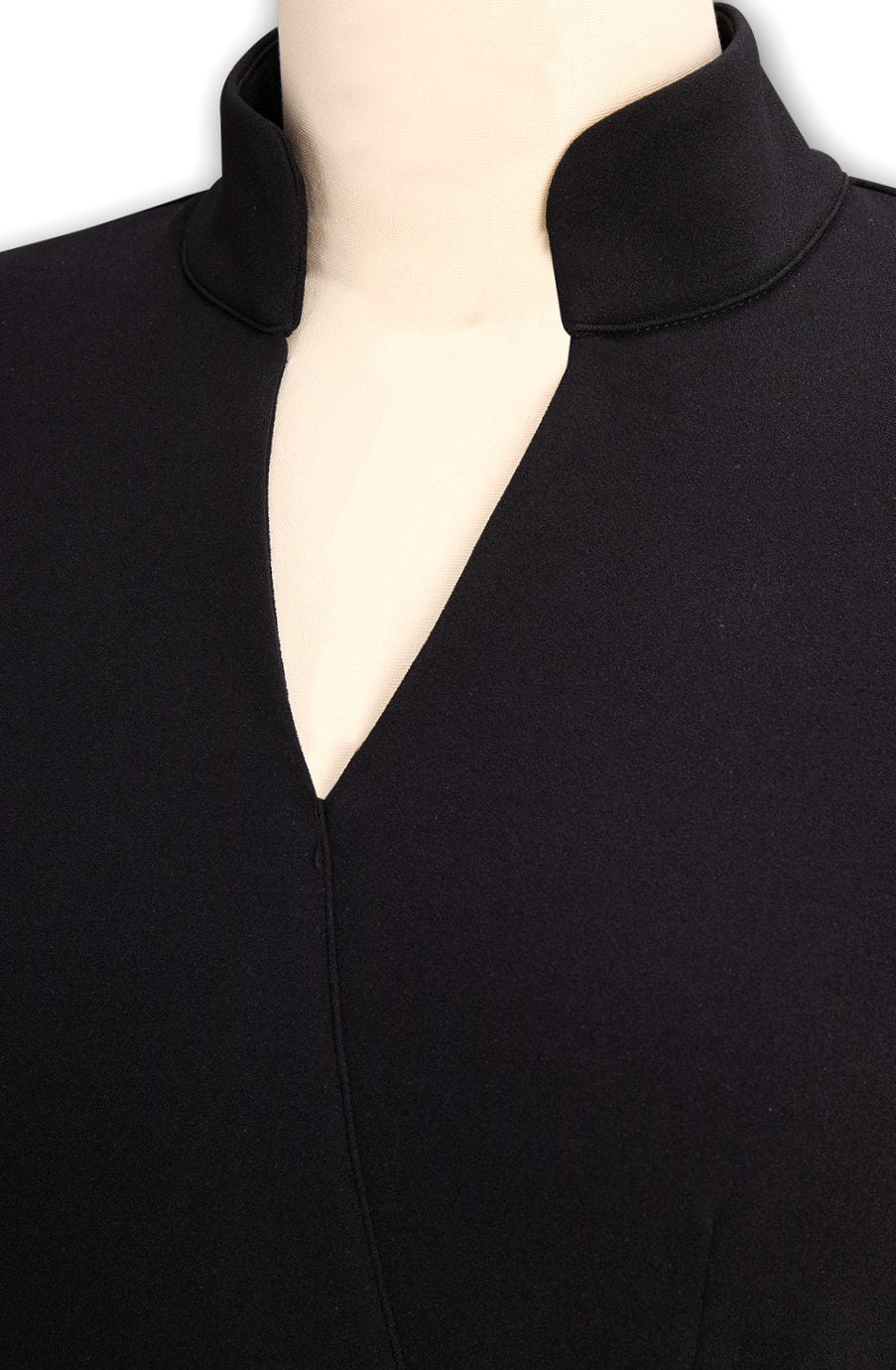 Women's Belted Three-Quarter Sleeve V-Neck Pencil Midi Dress