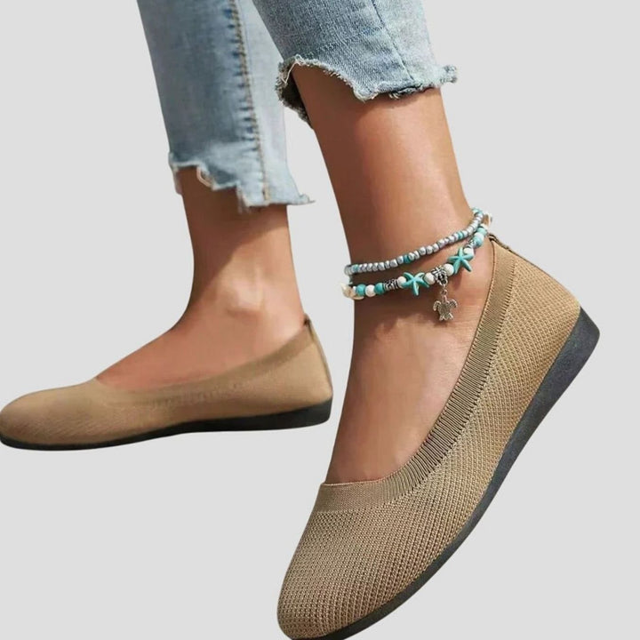 Women's Breathable Knit Slip-On Orthopedic Ballet Flats
