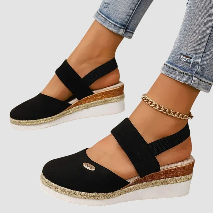 Women's Cushioned Orthopedic Sandals Wide-Heel Espadrille Platform