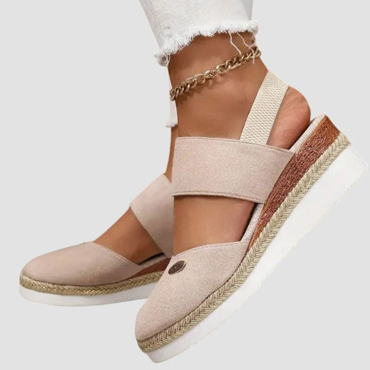 Women's Cushioned Orthopedic Sandals Wide-Heel Espadrille Platform
