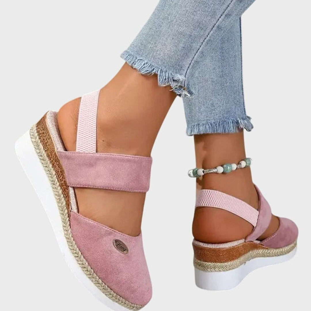 Women's Cushioned Orthopedic Sandals Wide-Heel Espadrille Platform