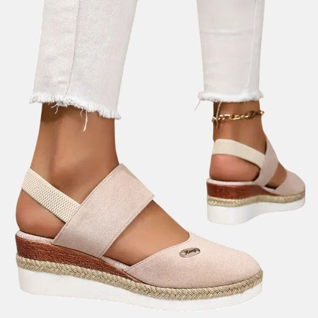 Women's Cushioned Orthopedic Sandals Wide-Heel Espadrille Platform